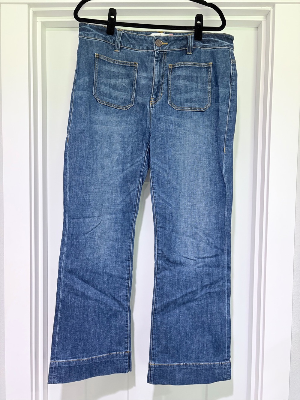 CAbi Patch Pocket Blue Jeans - Size 12.